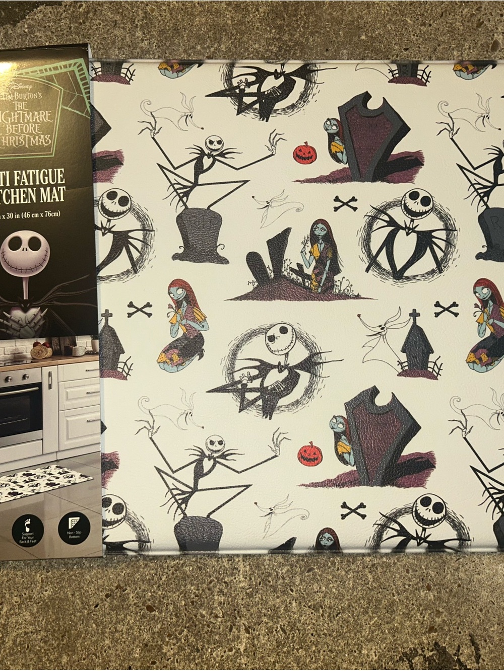 The Nightmare Before Christmas Jack & Sally Anti-Fatigue Kitchen Mat